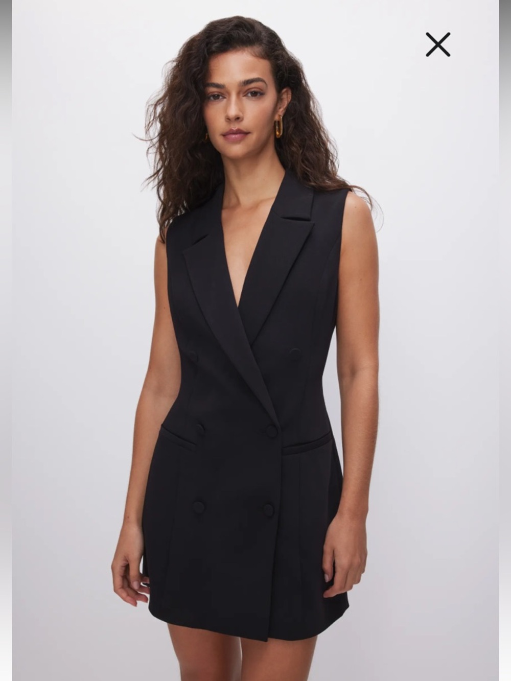 Good American Luxe Sleeveless Blazer Minidress